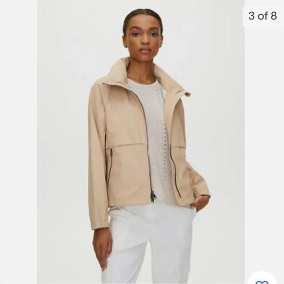 Babaton Women's Raindrop Tuscan Olive Short Anorak Jacket Size M - Picture 8 of 12